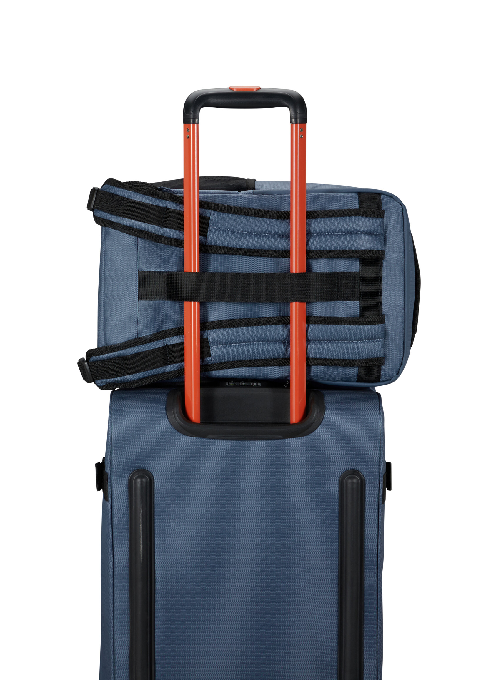 AMERICAN TOURISTER URBAN TRACK CABIN BACKPACK COATED NAVY/ORANGE