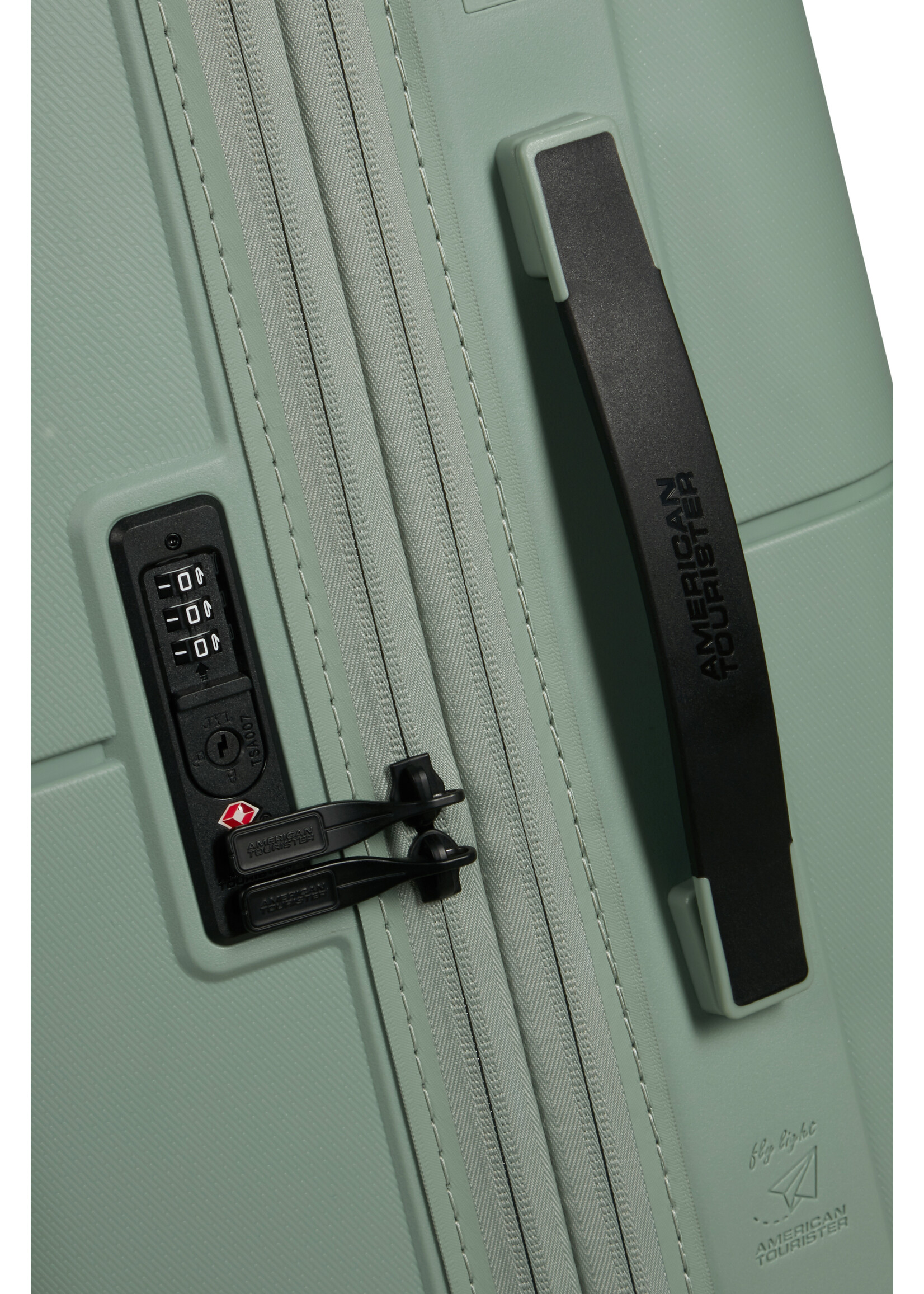 AMERICAN TOURISTER DASHPOP SPINNER 77 EXP ICEBERG GREEN