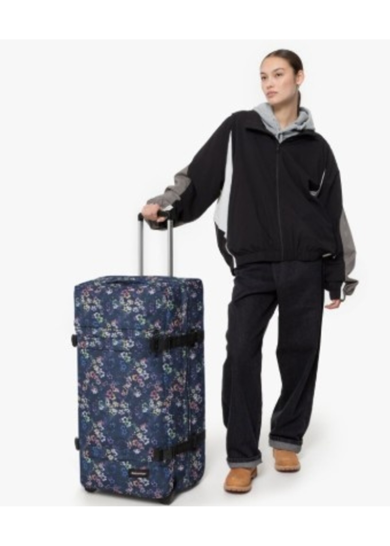 EASTPAK TRANSIT'R L FLORA FADE NAVY