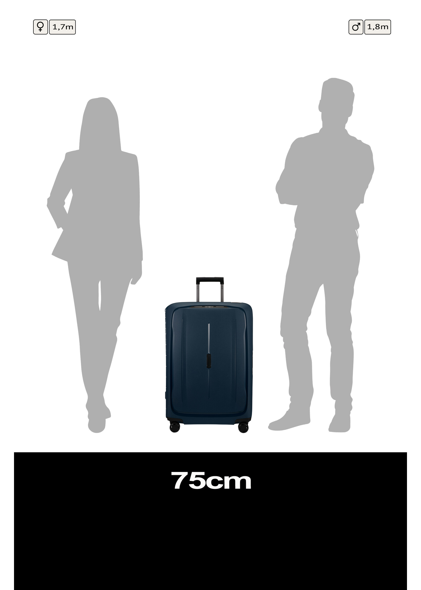 SAMSONITE ESSENS SPINNER 75 MIDNIGHT BLUE