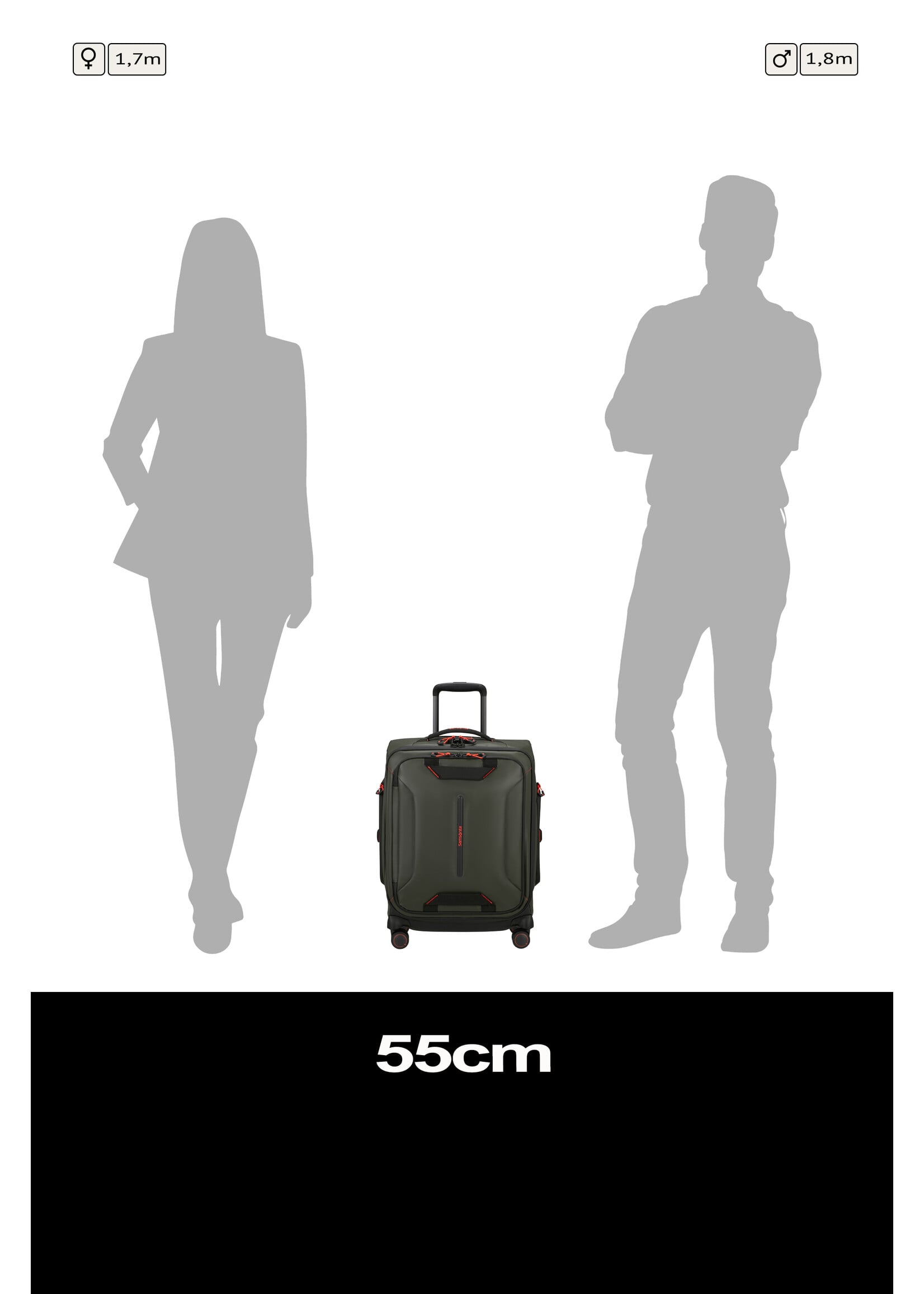 SAMSONITE ECODIVER SPINNER DUFFLE 55/20 CLIMBING IVY