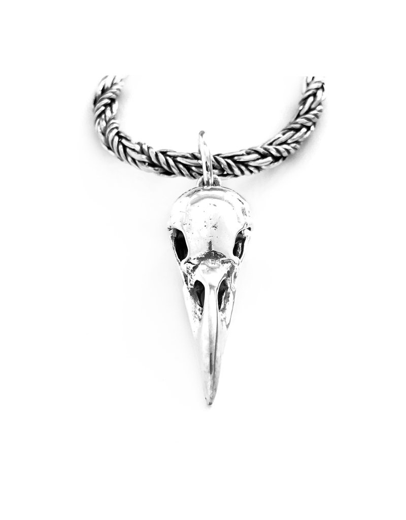 Faerybeads Raven Skull Pendant