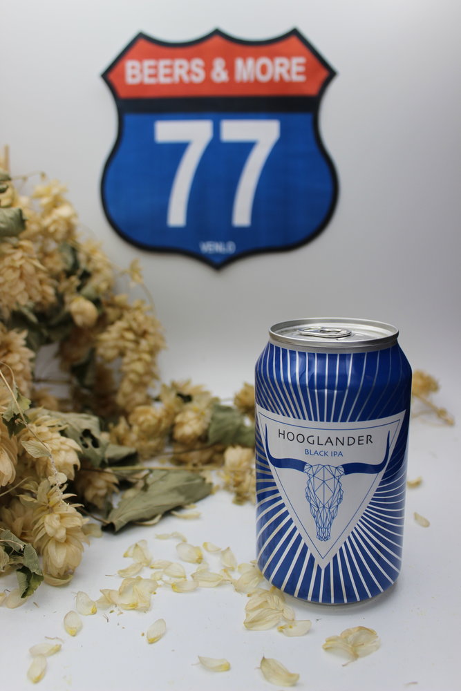 Hooglander Hooglander Black IPA Zwart Blik 33 cl  7.1%
