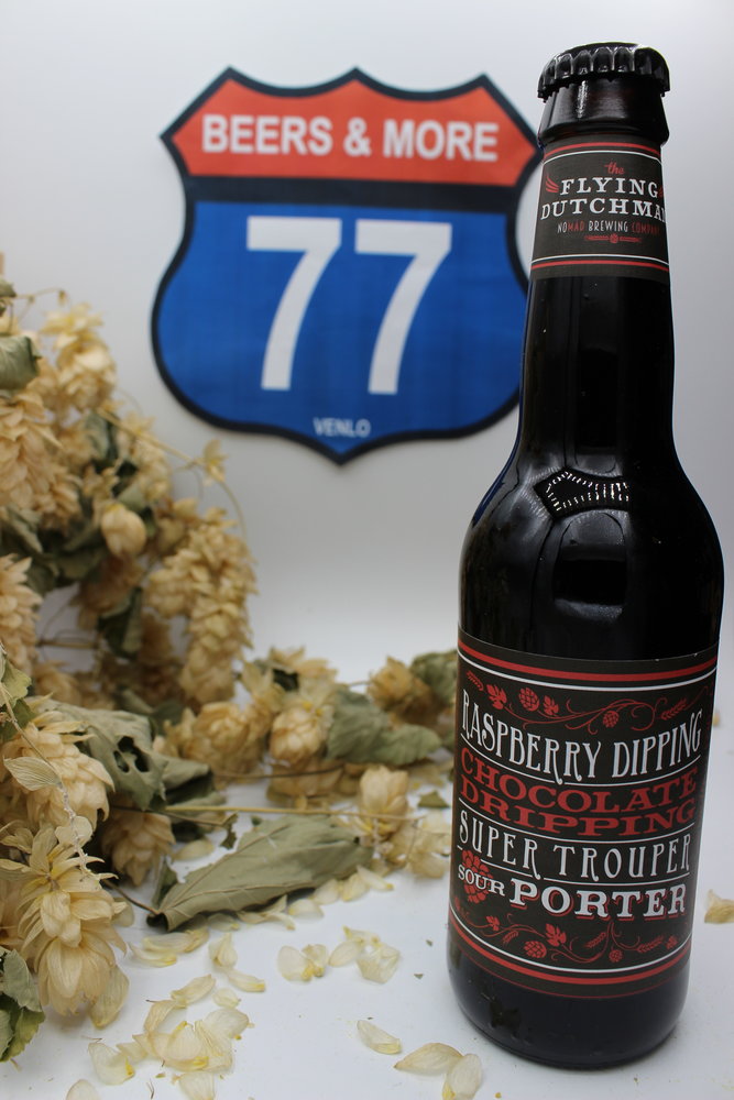 Flying Dutchman Flying Dutchman Raspberry Dipping Chocolate Dripping Super Trouper Sour Porter Porter fles 33cl  7,00% Flying Dutchman Flying Dutchman Raspberry Dipping Chocolate Dripping Super Trouper Sour Porter Porter fles 33cl  7,00%