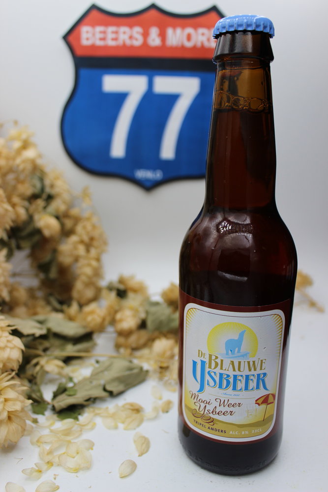 De Blauwe IJsbeer De Blauwe IJsbeer Mooi Weer IJsbeer Tripel fles 33 cl  8,00%