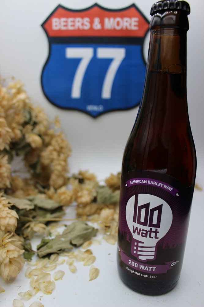 100 Watt Brewery 100 Watt Brewery 200 Watt Barley Wine Fles 33 cl  12,00%