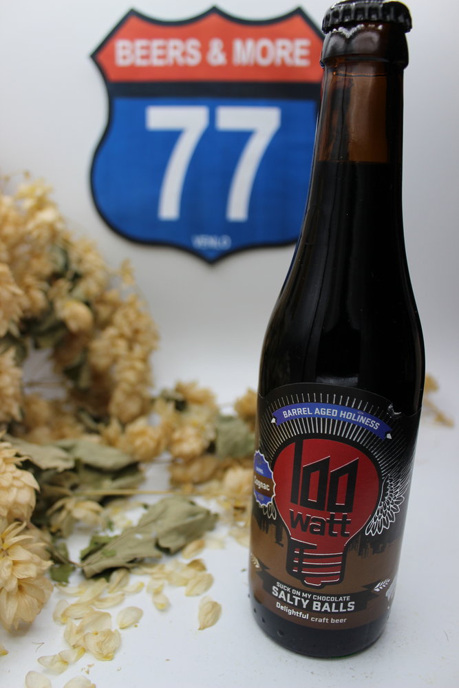 100 Watt Brewery 100 Watt Brewery Suck On My Choclate Salty Bals BA Stout Fles 33 cl  11,00%