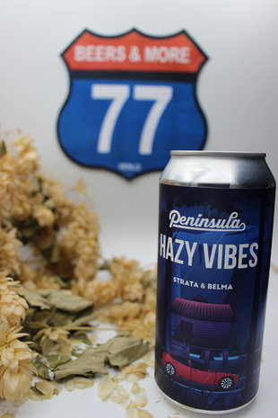 Cervecera Peninsula Peninsula Hazy Vibes Strata & Belma Blik 44 cl  5,80% Cervecera Peninsula Peninsula Hazy Vibes Strata & Belma Blik 44 cl  5,80%