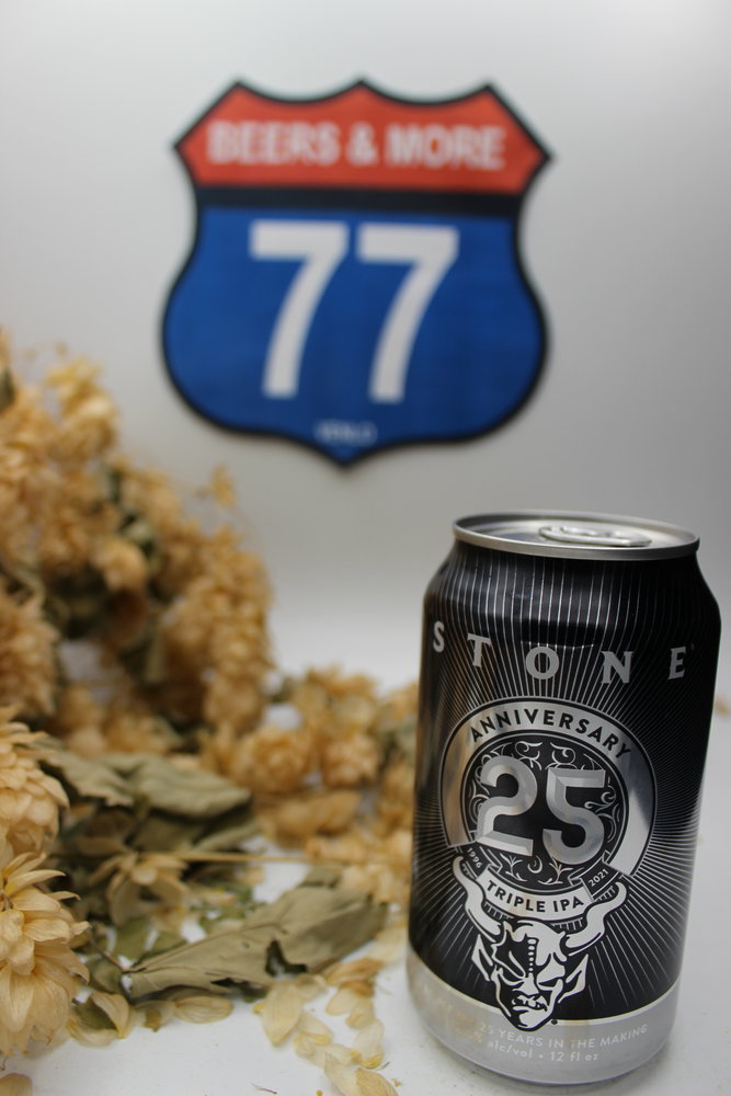 Stone Brewing Company Stone Brewing 25th Anniversary Triple IPA blik 35.5 cl  12,50%