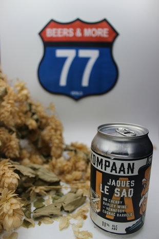 Kompaan Kompaan Jaques Le Sad BA Cherry Barley Wine Blik 33 cl  11,00%