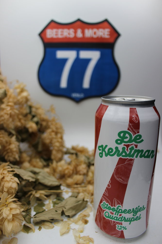 Brouwerij De Man Brouwerij De Man De Kerstman Stoofpeertjes Qaudrupel Blik 44cl 12%