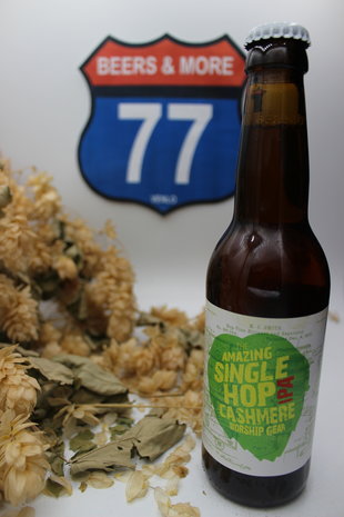 Strieper Craft Beer Strieper Craft Beer The Amazing Single Hop IPA Cashmere Worship Gear Fles 33 cl  6,20% Strieper Craft Beer Strieper Craft Beer The Amazing Single Hop IPA Cashmere Worship Gear Fles 33 cl  6,20%