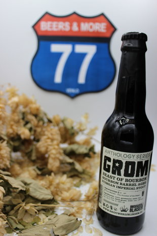 Brouwerij Bliksem Brouwerij Bliksem Grom Beast of Bourbon 2021 BA Stout Fles 33 cl  13,00% Brouwerij Bliksem Brouwerij Bliksem Grom Beast of Bourbon 2021 BA Stout Fles 33 cl  13,00%