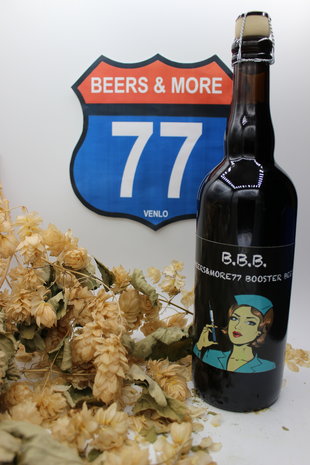 Beers&More77 B.B.B Boosterbeer Quadrupel fles 75 cl  10,20%