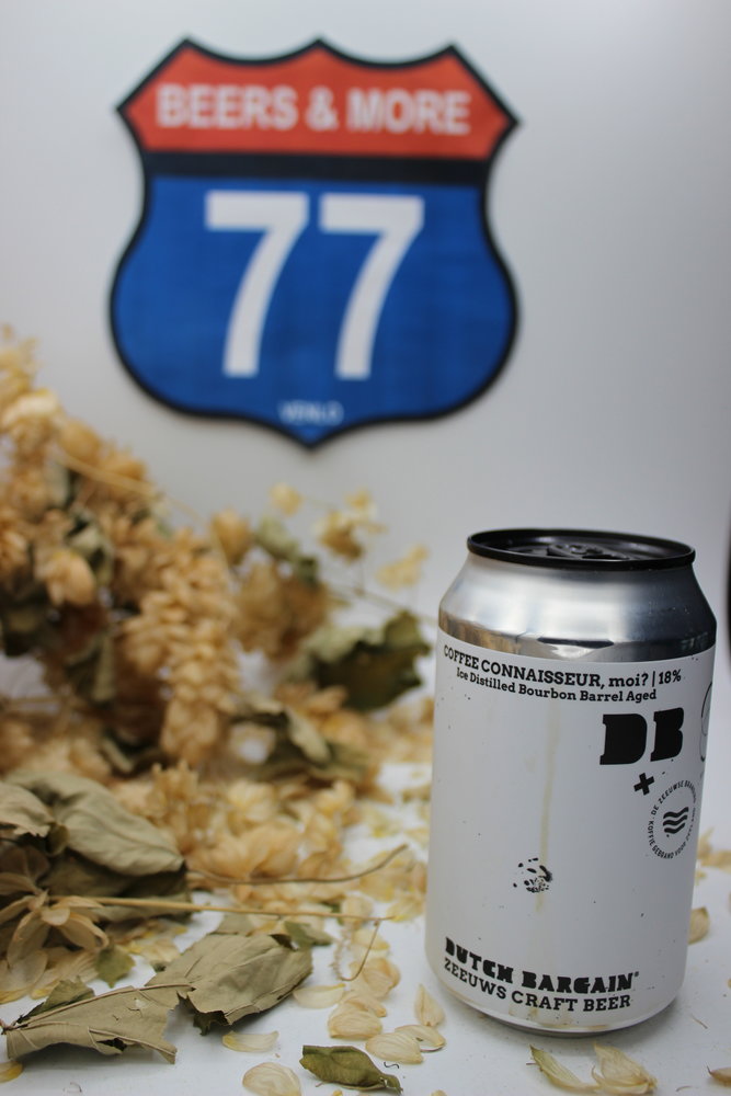 Dutch Bargain Dutch Bargain Coffee Connaisseur, Moi? Ice Distilled Bourbon BA Stout Blik 33 cl  18,00%