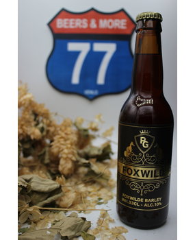 Guilty Monkey Brewery Peter Gillis Foxwilde Barley Barleywine Fles 33 cl 10,00% Guilty Monkey Brewery Peter Gillis Foxwilde Barley Barleywine Fles 33 cl 10,00%