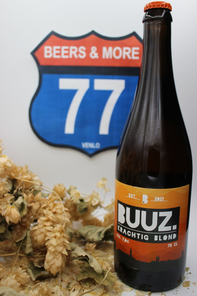 Buuz. Bier Buuz.  Krachtig Blond Fles 75 cl  7.00%