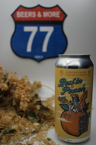 True Brew Company True Brew Rest in Peach x Schwarze Rose Peach Gose Blik 44 cl 6,00%