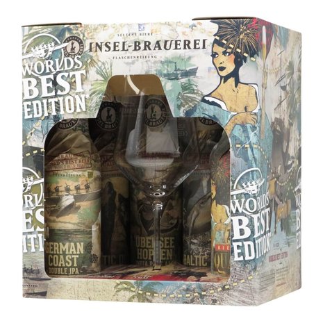 Insel Insel Worlds Best Edition Giftpack Fles 6x 33 cl met glas
