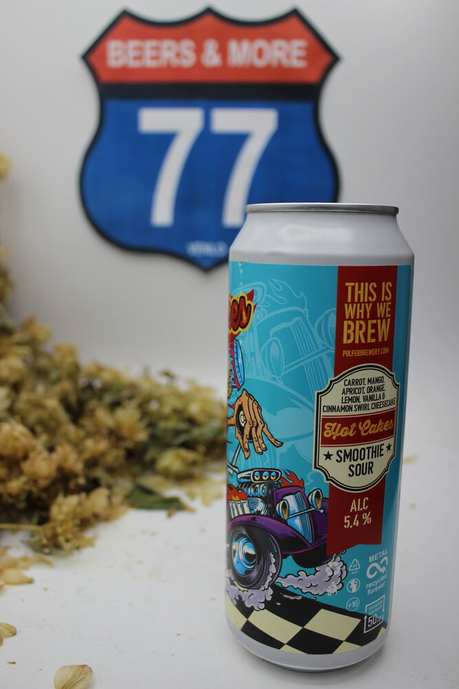 Pulfer Brewery Pulfer Brewery Hot Cakes 1 Carrot, Mango, Peach, Vanilla & Cinnamon Cheesecake Swirl Smoothie Sour Blik 50 cl  5,60%