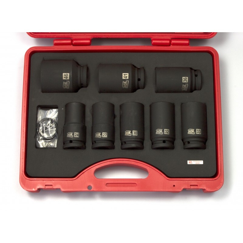 Aok 8-delige 3/4" Lange Krachtdoppenset