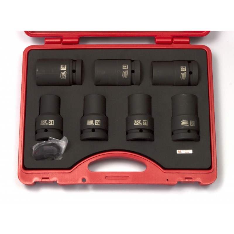 AOK Krachtdoppenset Lang 1" 7-delig