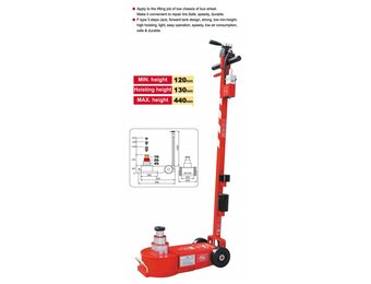Lucht Hydraulische Krik 45 ton 120mm (laag model)