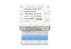 Kleefgewicht Zilver 4x5 gr + 4x10 gr (100st)