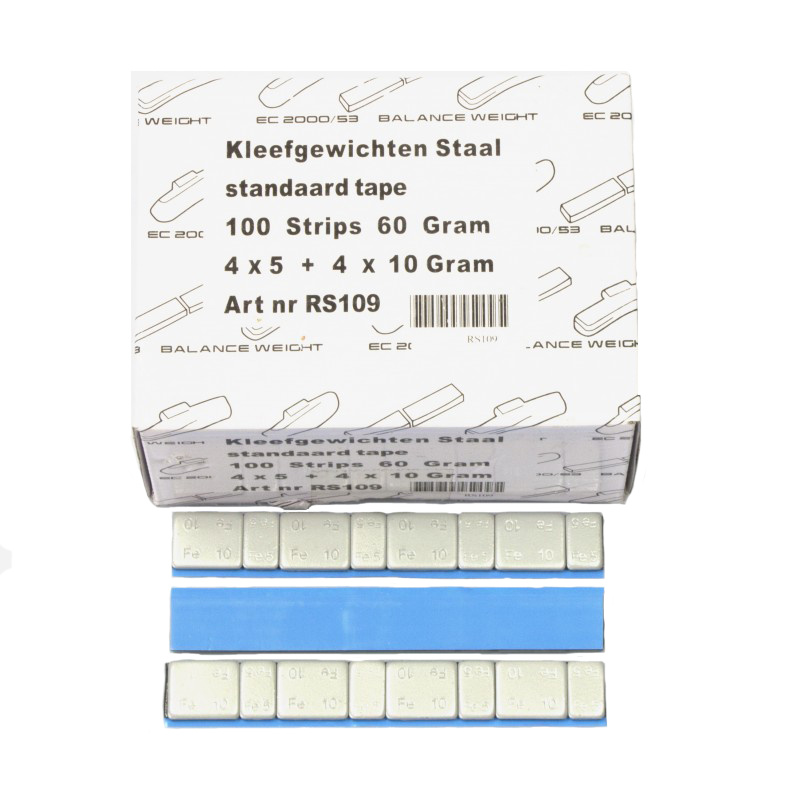 Kleefgewicht Zilver 4x5 gram + 4x10 gram (100st)