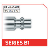 TST B1 Insteeknippel 1/4" uitwendig