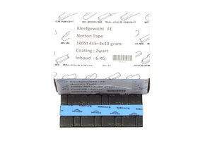 Kleefgewicht Zwart 4x5 gr + 4x10 gr (100st)
