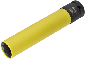 Krachtdop Dunwandig Lang 19mm XL (geel)