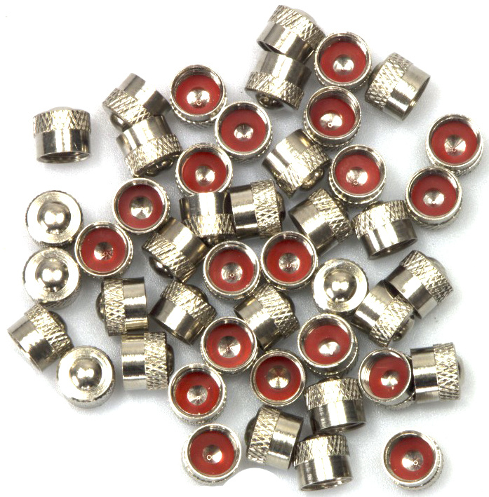 Nikkel Ventieldop Laag (100 stuks)