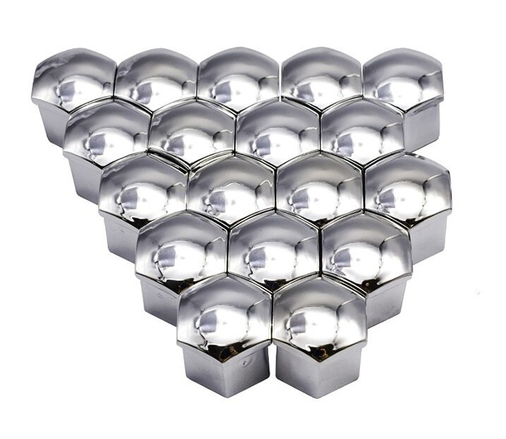 Wielbout en wielmoer kappen Chroom (20st)