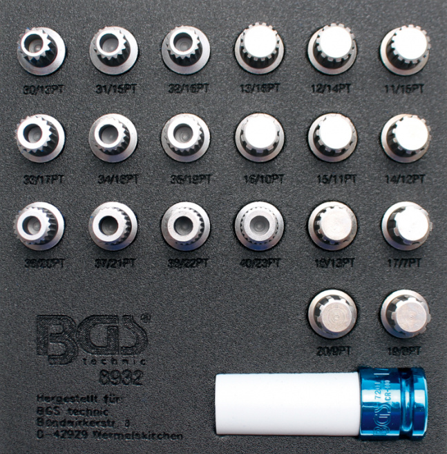 Velgenslot Demontageset 20-delig (BMW OUD MODEL)