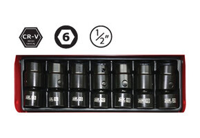 1/2" Krachtdopset 7-delig Knikmodel