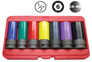 Set Krachtdoppen Lang Dunwandig 7-delig