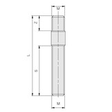 Wheel Studs 14 x 1,50 - S50 - L80 - Z15 S127