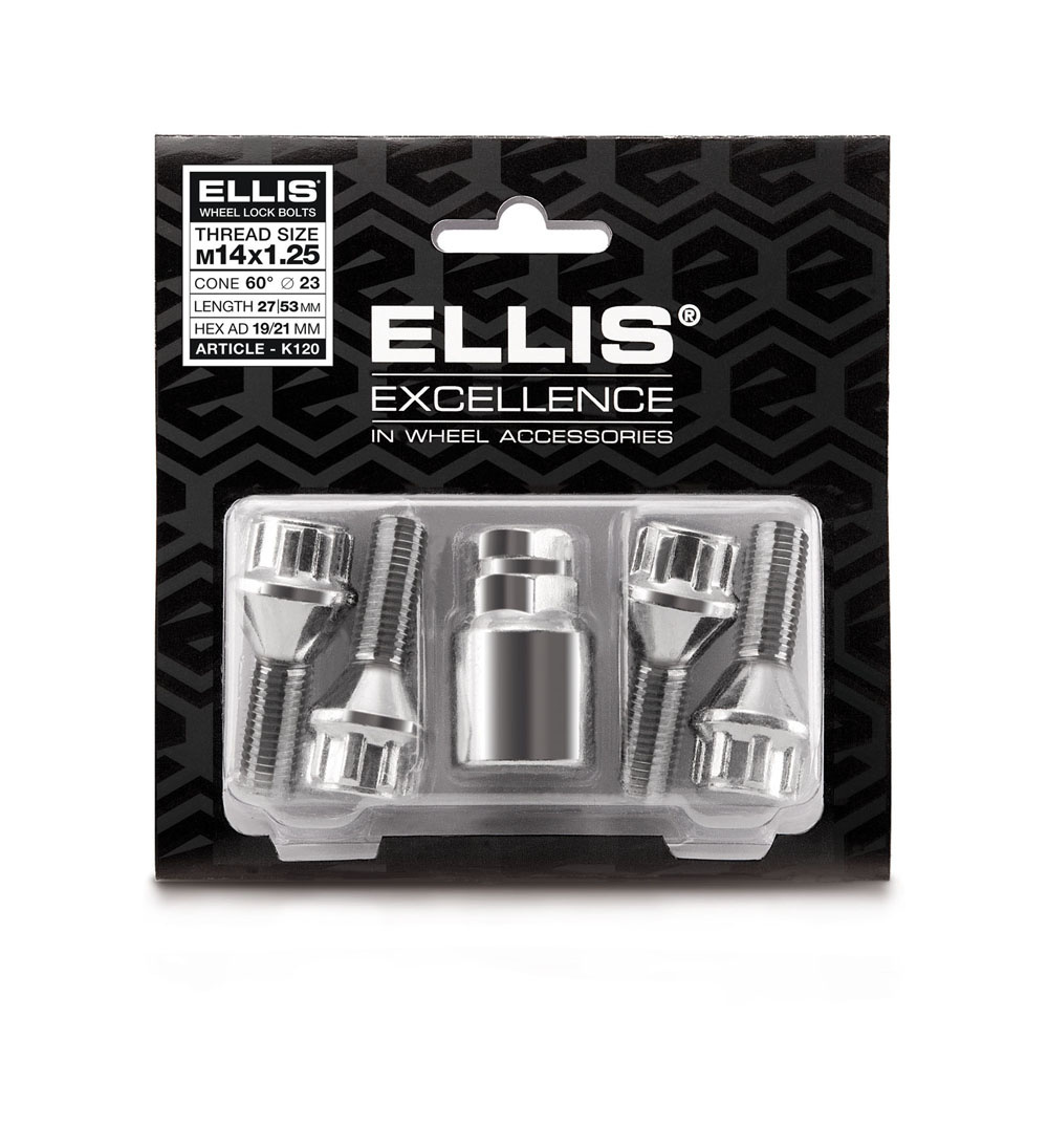 Ellis Slotbouten Conisch 12 x 1,50 - 25 mm - KOP17/19 K101