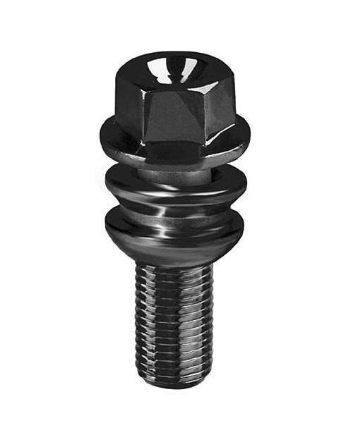 Wielbouten 14 x 1,50 x 42 KOP19 + Ring Bol (R14) Zwart B653B