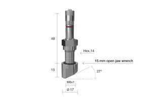 Truckventiel TPMS Alcoa DAF Ø17 L=63 27° 1353