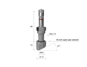 Truckventiel TPMS Alcoa DAF Ø17 L=63 27° 1353