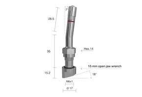 Truckventiel TPMS Alcoa L=79mm Ø17 7° 1393
