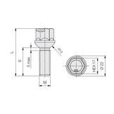 Wielbouten 12 x 1,50 x 32 KOP17 Bol (R12) Zwart B530B