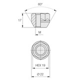 Wielmoeren 7/16UNF x 17 KOP19 OPEN N206