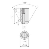 Wielmoeren 14 x 1,50 x 37 D20MM STAR (Tuning) Zwart N603B