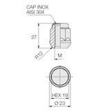Wielmoeren 14 x 1,50 x 27 KOP19 Bol (Stainless Steelcap) N328