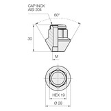 Wielmoeren Conisch Breed 12 x 1,50 x 30 KOP19 Zwart N311B