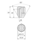 Wielmoeren 12 x 1,25 x 34 KOP21 N550