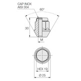 Wielmoeren 12 x 1,25 x 30 KOP19 (Steel Cap) N300